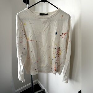 POLO RALPH LAUREN SWEATSHIRT splattered XL